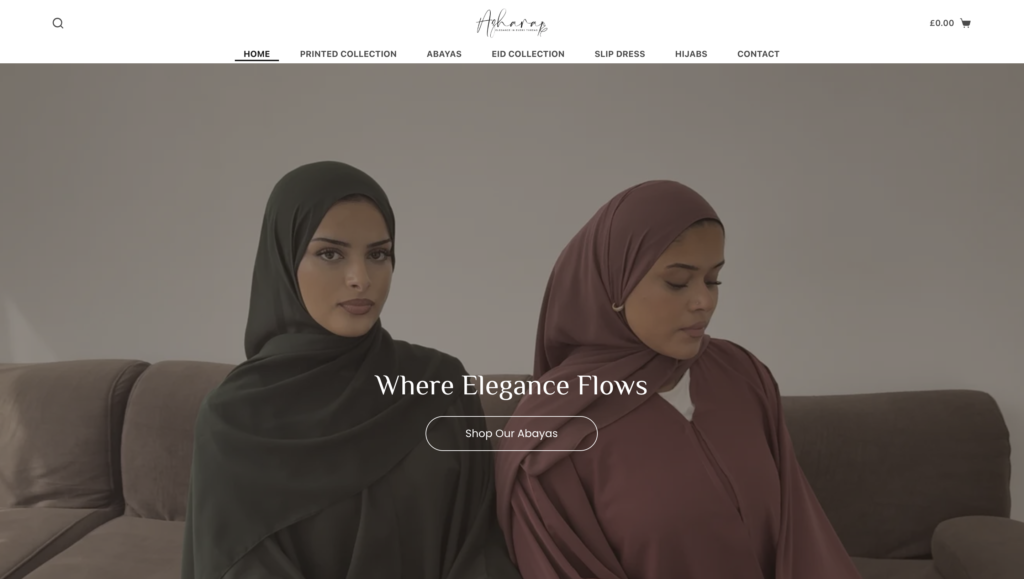 Abaya online shop website selling globally
