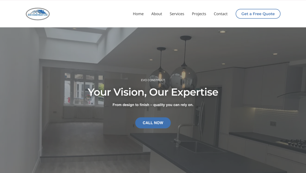 Construction and property services website