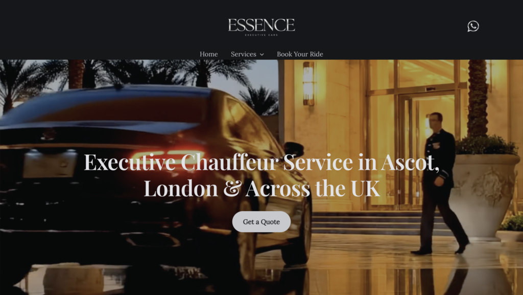 Chauffeur service website in Ascot