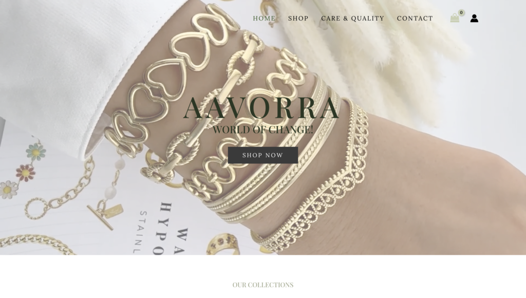 Jewellery shop website